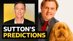 Sutton's predictions v Waffle the Wonder Dog and his owner, Simon